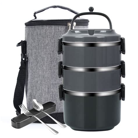 thermal stainless steel bento box|bento box with insulated bag.